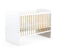 KAROLINA II Lit bébé à barreaux 120x60 Blanc / Pin