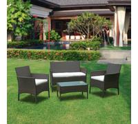 karpal Gartenmoebel Lounge Set Garniture Relax-Lounge Sofa Balkon Sitzgruppe Table Glas