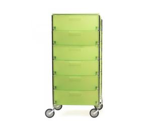 Kartell 2040l3 conteneur Mobile, 6 tiroirs, Jaune Citron