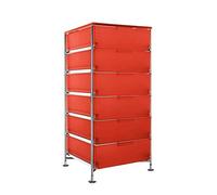 Kartell 2041l4 conteneur Mobile, 6 tiroirs, Orange foncé