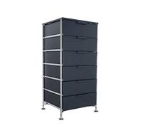 Kartell 2041l5 conteneur Mobile, 6 tiroirs, Mat Gris Ardoise