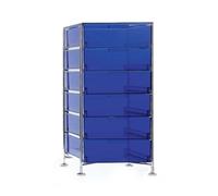 Kartell 2041l7 conteneur Mobile, 6 tiroirs, Bleu