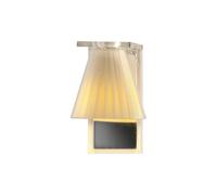 Kartell Applique murale Light-Air E14 – abat-jour en tissu, technopolymère beige