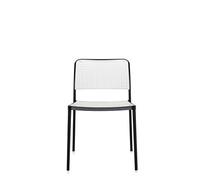 KARTELL set de 2 chaises AUDREY (Structure peinte en noir/ Assise blanche - aluminium / polypropylène)
