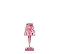 Kartell Battery, Lampe de table à batterie, H 30 cm, Rose pastel