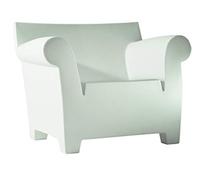 Kartell Bubble Club Fauteuil, Polyéthylène Coloré, Blanc De Zinc, 102 X 78 X 75 Cm