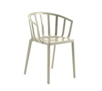 Kartell Chaise empilable Venice gris, Designer Philippe Starck, 51x75x51 cm