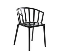 Kartell Chaise empilable Venice noir, Designer Philippe Starck, 51x75x51 cm