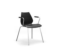 Kartell Chaise Maui avec accoudoirs, Designer Vico Magistretti, 58x77x52 cm