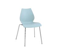 Chaise Maui structure en acier tubulaire chromé WxHxD 55x77x52cm