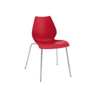 Kartell Chaise Maui - chrome - rouge pourpre