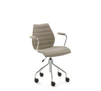 Kartell Chaise rotative avec accoudoirs Maui Soft - beige