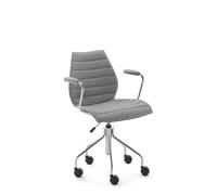 Kartell Chaise rotative avec accoudoirs Maui Soft - gris