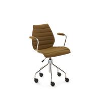 Kartell Chaise rotative avec accoudoirs Maui Soft - moutarde
