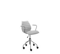 Kartell Chaise rotative avec accoudoirs Maui Soft - Trevira beige