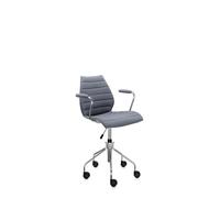Kartell Chaise rotative avec accoudoirs Maui Soft - Trevira grise