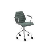Kartell Chaise rotative avec accoudoirs Maui Soft - vert