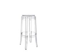 Kartell Charles Ghost, Tabouret, H. 75 cm, Cristal, Lot de 2