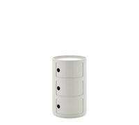 Kartell Componibili Big, Meuble Conteneur 3 éléments, Diamètre 42 cm, Blanc