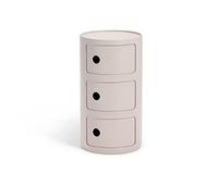 Kartell Componibili Bio, Meuble Conteneur 3 éléments, Crème