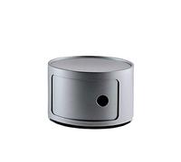 Kartell Componibili, Conteneur 1 élément, Argent, Base ronde