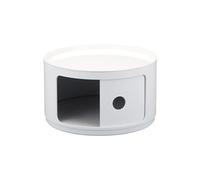 Kartell Componibili, Conteneur 1 élément, Blanc, Base ronde | Kartell - Componibile 1 Elemento 4953/03 BiancoIl Componibile 1 Elemento di Kartell è un classico intramontabile del design