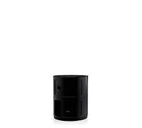 Kartell Componibili, Conteneur 2 éléments, Noir, Base Ronde