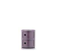 Kartell Componibili, Conteneur 2 éléments, Violet, Base Ronde