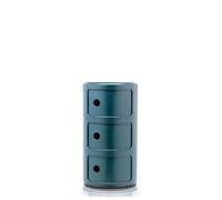 Kartell Componibili, Conteneur 3 éléments, Bleu, Base Ronde