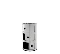 Kartell Componibili, Conteneur 3 éléments, Chrome, Base Ronde