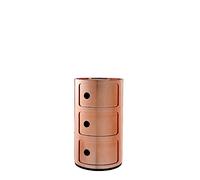 Kartell Componibili, Conteneur 3 éléments, Cuivre, Base ronde