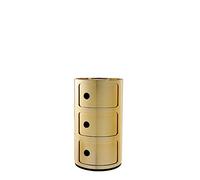 Kartell Componibili, Conteneur 3 éléments, Or, Base Ronde