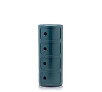 Kartell Componibili, Conteneur 4 éléments, Bleu, Base Ronde | Kartell - Componibili 4 Moduli | Blu Intenso | Design Anna Castelli FerrieriModularità iconica dal 1967Firmato da Anna Cast