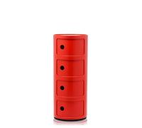 Kartell Componibili, Conteneur 4 éléments, Rouge, Base ronde | Kartell - Componibile 4 Elementi 0498510 RossoI Componibili sono l’emblema della flessibilità e del design funzionale, idea