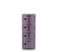 Kartell Componibili, Conteneur 4 éléments, Violet, Base Ronde