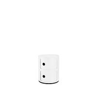 Kartell Componibili Recycled, Meuble Conteneur 2 éléments, Blanc Opaque