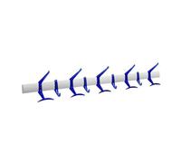 KARTELL crochets murale HANGER 90 cm (Cobalt - Acier poli et polycarbonate)