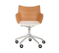 Kartell - Fauteuil à roulettes Bois naturel