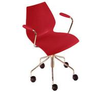 Kartell - Fauteuil à roulettes Rouge