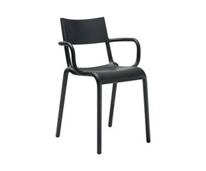 Kartell - Fauteuil empilable Noir