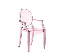 Kartell Ghost Chaise Lou, Plastique, Rose Transparent, 39 x 37 x 63 cm
