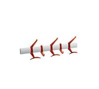 KARTELL crochets murale HANGER 60 cm (Rouge orangé - Acier poli et polycarbonate)