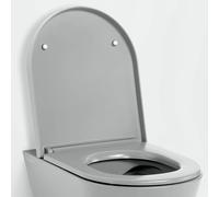 Laufen Kartell WC -Siège H8913327590001 gris mat, avec couvercle amovible, intérieur rond