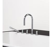 Laufen – Mitigeur pour rebord de baignoire Kartell H3223350042821 – 5 trous, chromé