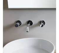 Kartell laufen mitigeur de lavabo 2 poignées encastré bec 175mm chromé - LAUFEN H3123360041201