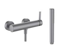 Kartell • laufen mitigeur de douche mural avec garniture de douche inox brossé - LAUFEN H3313370901411
