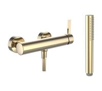 Kartell • laufen mitigeur de douche mural avec garniture de douche pvd or rose - LAUFEN H3313370821411