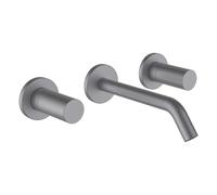 Kartell laufen mitigeur de lavabo 2 poignées encastré bec 175mm inox brossé - LAUFEN H3123360901201