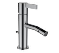 LAUFEN Kartell Mitigeur monocommandé pour bidet, sans vidage, avec tirette, saillie 110mm, 0, H3413310901031, Couleur: acier inoxydable brossé