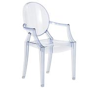 Kartell Lou Ghost Chaise, bleu azur, 2.7 x 37 x 63 cm